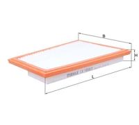 Filtre à air LX 1850/2 MAHLE pour MERCEDES-BENZ