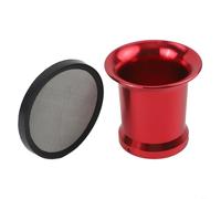 Filtre à air pour carburateur de moto avec maille pour VTT, compatible avec carburateurs de 24/26/28/30 mm, matériau en alliage d'aluminium avec vis de montage (rouge)