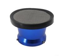 Filtre à air pour carburateur de moto de 50 mm avec filet de protection, construction en alliage d'aluminium compatible avec carburateurs de 24/26/28/30 mm pour VTT (bleu)