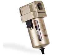 Filtre à air Pression de fonctionnement maximale 10 bar Empêche les taches de rouille Les dommages du tuyau Débit d'air max 4000 l/min Taille du filetage 3/4" (~24 mm) Évacuation automatique de l'eau