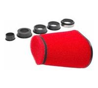 Filtre a air double mousse big pyramide rouge fixation droite (livre avec 5 adaptateurs)