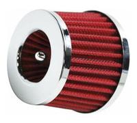 Filtre A Air Replay Reacteur Chrome Grille Rouge Fixation Droite Diam 35-28