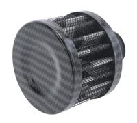 Filtre à air rond de 12 mm pour voiture, moto, quad pour vélo - Récupérateur d'huile de reniflard de moteur avec hauteur de 5,3 cm, largeur supérieure de 5,5 cm, convient pour interface ID de 12 mm