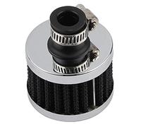Filtre à Air Universel 12mm Kit de Filtre D'admission D'air Froid Couvercle D'évent de Carter Reniflard Auto Mini Filtre D'admission D'air D'huile Nettoyant(argent)