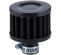 Filtre à air universel de voiture de 12 mm/25 mm pour prise d'air froid de moto - Filtre de reniflard à haut débit (noir, 25 mm)