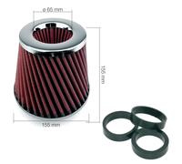 Filtre À Air Universel Sracing Biconique Diamètre 77 Mm