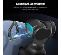 Filtre À Brume Noir Pour Dji Osmo Pocket 3, Filtre De Diffusion Créatif, Filtres Souples De Beauté Pour Dji Osmo Pocket 3 Accessoires, Cadre En Aluminium Léger[Z3607]