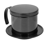 Filtre à café Compact en Acier Inoxydable, Pot D'égouttage, écologique, santé, sécurité, Utilisation Quotidienne, 100x80mm, Argent Brillant (noir brillant)