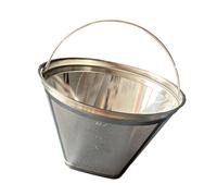 Filtre à café conique en acier inoxydable 304 - Design pratique à mailles fines - Accessoire de rechange pour machines à expresso - Filtre à café permanent