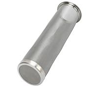 Filtre à café de brassage à froid, acier inoxydable bouche large maçon pot maille cylindrique filtre à eau infusée infusée avec joint blanc pour le thé à café (8 * 21cm)
