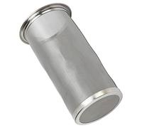 Filtre à café de brassage à froid, acier inoxydable bouche large maçon pot maille cylindrique filtre à eau infusée infusée avec joint blanc pour le thé à café (8 * 15cm)