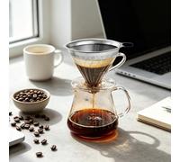 Filtre à café en acier inoxydable Dripper Méthode Pour Over Espresso En
