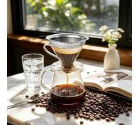 Filtre à café en acier inoxydable Dripper Méthode Pour Over Espresso En