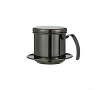 Filtre à café en acier inoxydable parfait pour un café vietnamien authentique (noir)