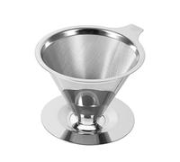 Yosoo Filtre À Café en Acier Inoxydable Réutilisable Cafetière Filtre Goutteur À Café Double Couche