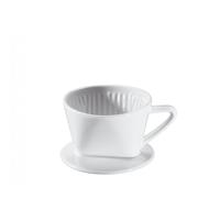 Filtre À Café En Céramique Robuste, Émaillée Blanche, Neutre En Goût