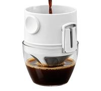 Filtre À Café, Installation Rapide Avec Crochet De Fixation Sur Tasse, Cône de Goutte à Goutte Réutilisable, Parfait pour Voyages Camping Appartement Aventuriers Professionnels et Étudiants