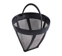 Xavax Filtre permanent pour machine à café et thé (Ø 12 cm, hauteur 10 cm, maillage en acier inoxydable, réutilisable, va au lave-vaisselle, rechange pour taille 4) Noir