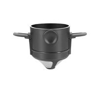 Filtre À Café Pliable À La Main, 1 Pièce, Cône De Goutteur De Café Compatible For Le Café Goutte À Goutte Et Le Thé Avec Support En Acier Inoxydable, Sans Papier Filtre(Black)