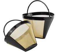 Filtre à Café Réutilisable, 2pcs Filtre Permanent pour Machine à Café pour Faire du Café Manuel pour Filtration du Thé et du Café