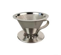 Filtre à café réutilisable en acier inoxydable 304 Cône en maille pour goutteur V60 - Facile à nettoyer avec support - Argent 102 Taille 102