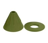 Filtre à café réutilisable en silicone et résine, outil de filtration du café avec base détachable, conception sans plastique et sans odeur, pour une utilisation à domicile, au (Verte)
