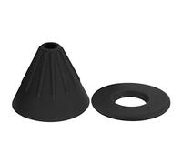 Filtre à café réutilisable en silicone et résine, outil de filtration du café avec base détachable, conception sans plastique et sans odeur, pour une utilisation à domicile, au (Noire)