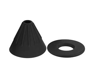 Filtre à café réutilisable en silicone et résine, outil de filtration du café avec base détachable, conception sans plastique et sans odeur, pour une utilisation à domicile, au (Noire)