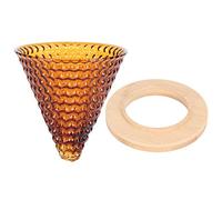 Filtre à Café Réutilisable En Verre Bleu, Entonnoir Café, Accessoire Brasseur Maison Et Bureau - Matériaux Résistants, Usage Unique Par Tasse (Brun)