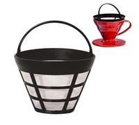 Filtre à café réutilisable - Matériau en acier inoxydable en maille conique, équipement de brassage de qualité professionnelle, passoire à sédiments fins , dispositif d'extraction de débit