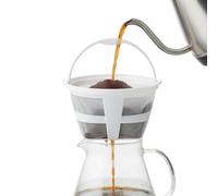 Filtre À Café Réutilisable,Passoire Lavable - Panier Filtre 6-8 Tasses avec Poignée,pour Café Maison Thé et Infusions