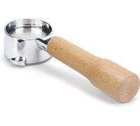 filtre à café sans fond 54mm avec panier et poignée en bois pour Breville 880/870/850 Machine à café Outil Filtres en alliage réutilisables Accessoires d'extraction de café