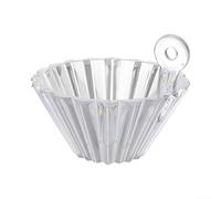 Filtre à café transparent en polycarbonate avec 20 nervures pour un ajustement sûr et un débit d'eau fluide dans le goutteur origami