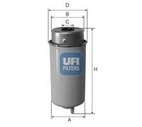 Filtre à carburant Cartouche filtrante 24.458.00 UFI pour FORD TRANSIT Fourgon