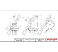 Filtre à carburant Cartouche filtrante DP1110.13.0298 Drve+ pour RENAULT