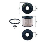 Filtre à carburant Cartouche filtrante KX 192D KNECHT pour AUDI VW PORSCHE