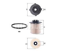 Filtre à carburant Cartouche filtrante KX 265D MAHLE pour OPEL SAAB CHEVROLET