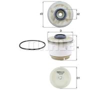 Filtre à carburant Cartouche filtrante KX 268D MAHLE pour ISUZU LEXUS MITSUBISHI