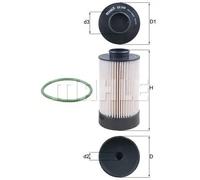 Mahle Original Filtre à carburant Cartouche filtrante KX 340D pour UAZ IVECO IRISBUS