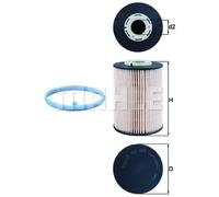 Filtre à carburant Cartouche filtrante KX 393D KNECHT pour FORD VOLVO