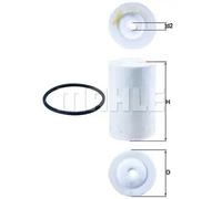 Filtre à carburant Cartouche filtrante KX 68D KNECHT pour MERCEDES-BENZ SETRA