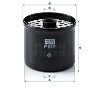 Filtre à carburant Cartouche filtrante P 917 x MANN-FILTER pour FORD AUDI VW ARO