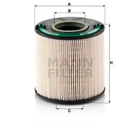 Filtre à carburant Cartouche filtrante PU 1040 x MANN-FILTER pour VW TOUAREG