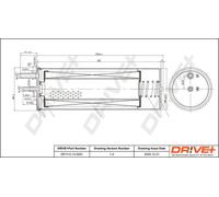 Filtre à carburant Filtre de conduite DP1110.13.0281 Drve+ pour VW MULTIVAN T5