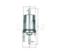 Filtre à carburant Filtre de conduite KL 156/1 MAHLE pour SEAT SKODA VW