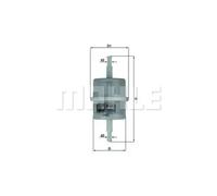 Filtre à carburant Filtre de conduite KL 63 OF MAHLE pour RENAULT CITROËN FIAT