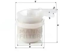 Filtre à carburant Filtre de conduite WK 42/10 MANN-FILTER pour TOYOTA DAIHATSU