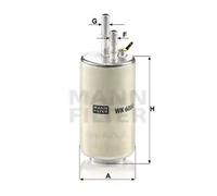 Filtre à carburant Filtre de conduite WK 6004 MANN-FILTER pour VOLVO V70 III