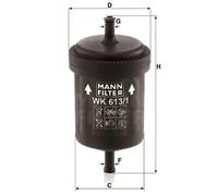 Filtre à carburant Filtre de conduite WK 613/1 MANN-FILTER pour FIAT LANCIA