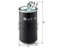 Filtre à carburant Filtre de conduite WK 728 MANN-FILTER pour MITSUBISHI GRANDIS